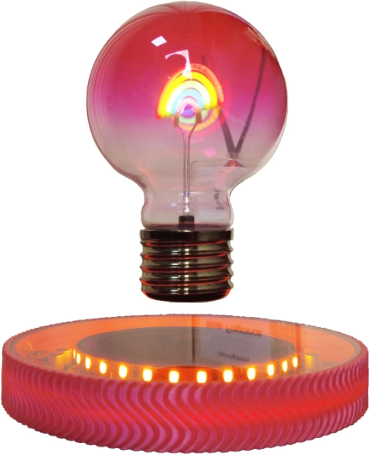 Schwebende Lampe Büro Zimmer Schreibtisch Deko Ornament Magnetische Ambientebeleuchtung Schwebende Regenbogen-Glühbirne Schreibtischlampe Einzigartige Geschenke – Detail 7