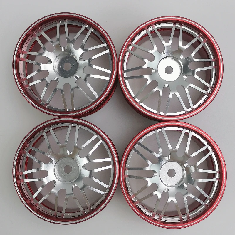 3/6/9/12mm Offset 4pcs CNC Machined Aluminum Wheels Rims 1/10 Scale RC Car On-road Drift Touring Model Hobby