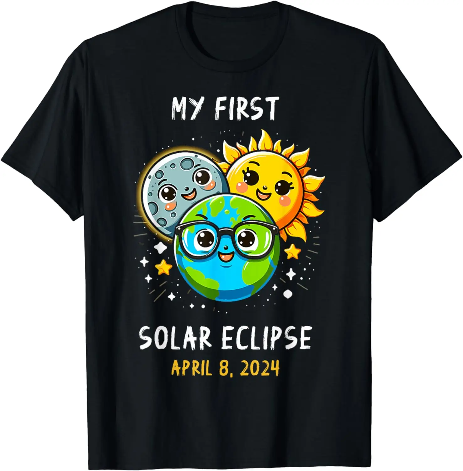 

My First Total Solar Eclipse April 8 2024 Toddler Kids T-Shirt