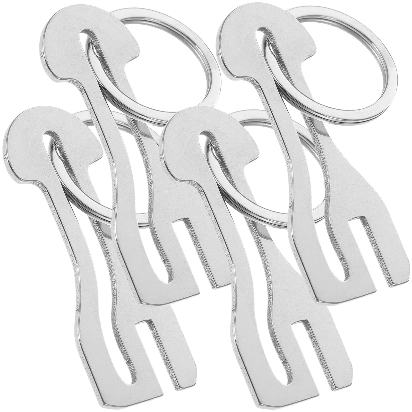 

4 Pcs Wagons Carts Foldable Token Shopping Trolley Pendant Grocery Disassembler Key Ring Metal Rings Supermarket