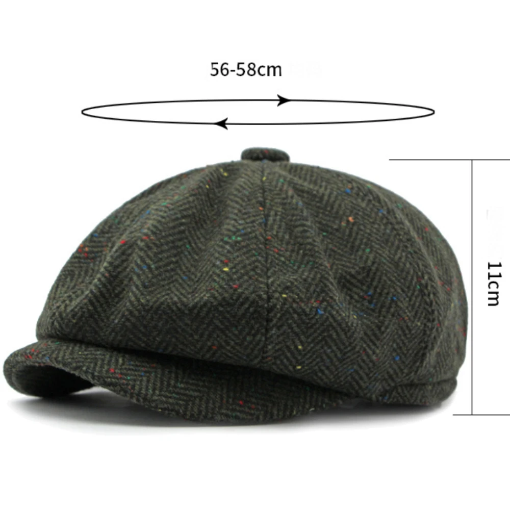 Mz4253 boinas outono inverno chapéus para homens mulheres xadrez artista pintor boina de lã chapéu hera boné plano masculino feminino boina octogonal
