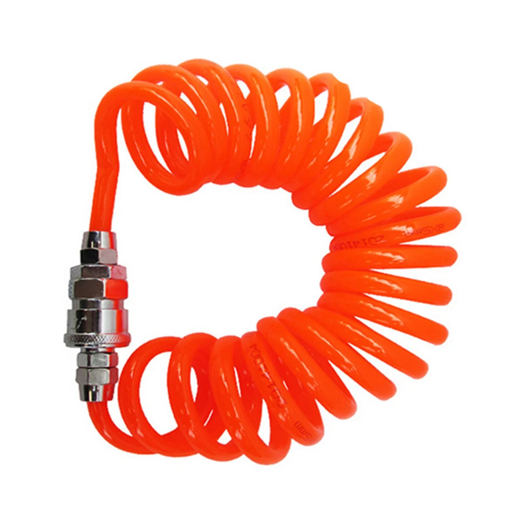 

6m PU Air Compressor Spring Telescopic Tube Spiral Pipe Portable Coupler Durable Water Resistant Ozone Aging Resistant Tool