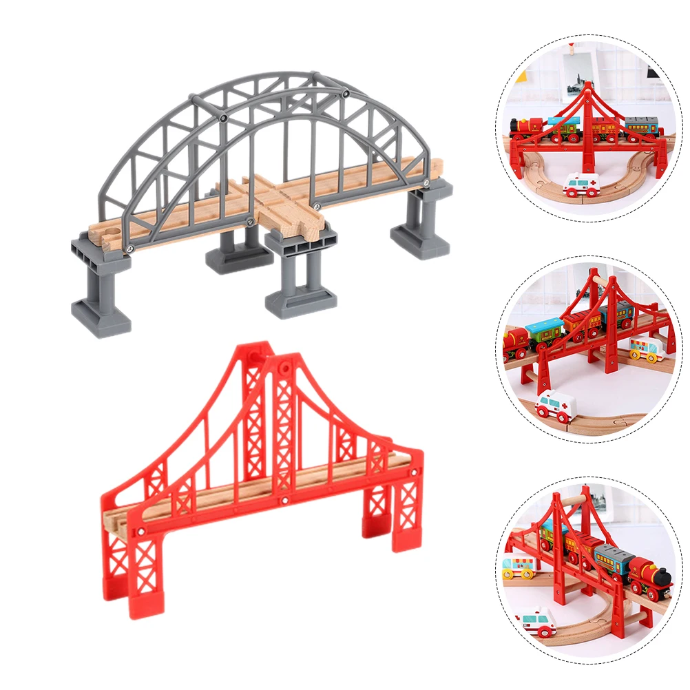 Accesorios para vía de tren, suministros de repuesto de juguetes de plástico DIY, sistema de tren de Control remoto, 2 uds.
