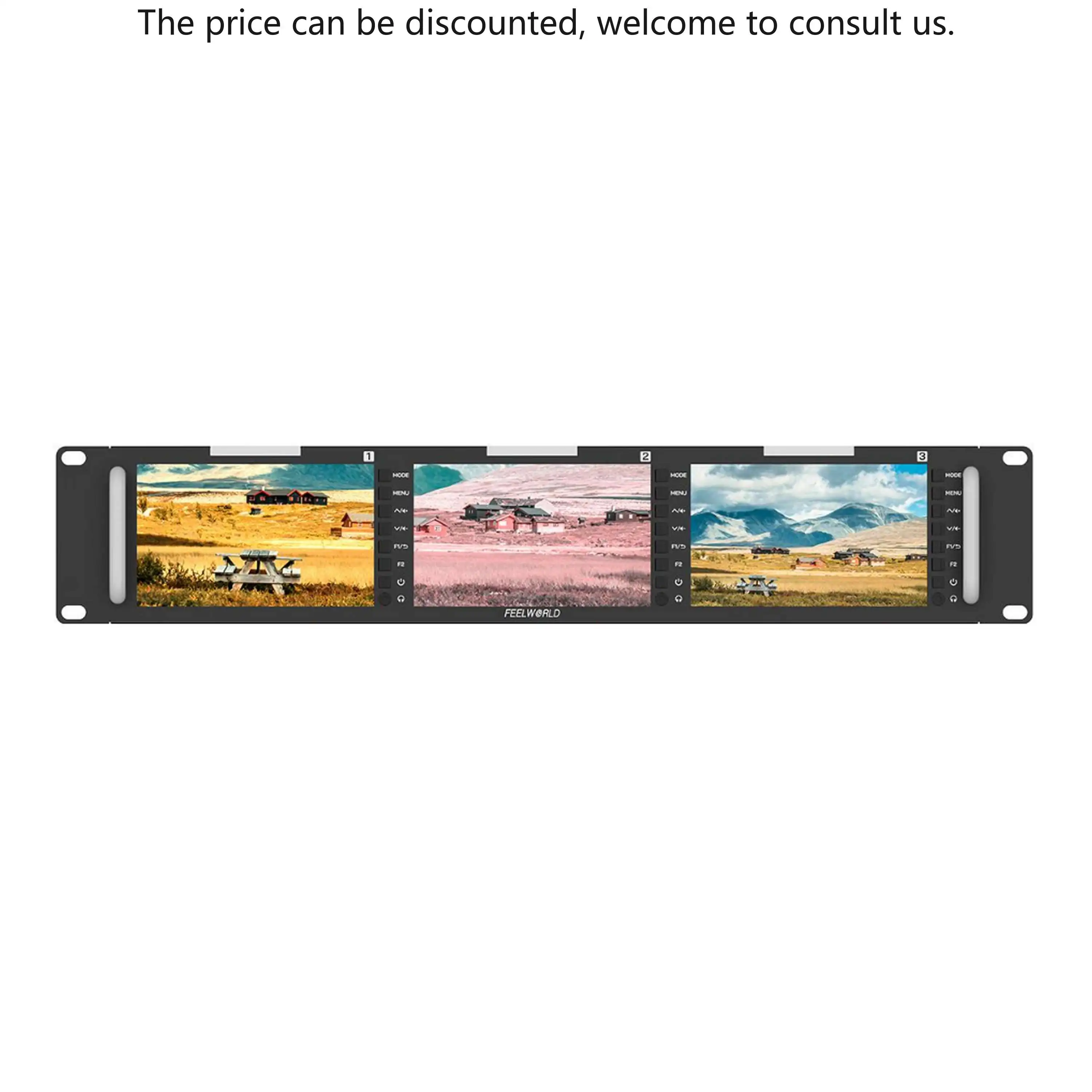 

FEELWORLD T51 PLUS-H HD Rack Mount Monitor Professional Rack Mount Monitor Triple 5.5" Full HD HDMI AV I/O OEM Factory Wholesale