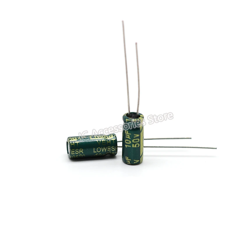 

1000pcs 50V10UF volume 4x7MM high frequency low resistance long life in-line electrolytic capacitor 10UF 50V