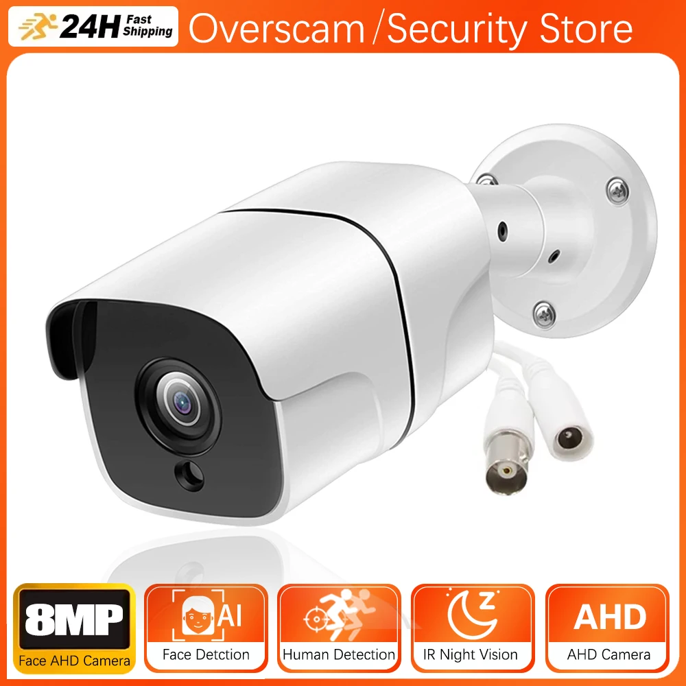

Wired CCTV Analog Security Camera 8MP 5MP Outside Street IP66 Waterproof AHD Video Surveillance Camera BNC XMEYE 4K AHD DVR View