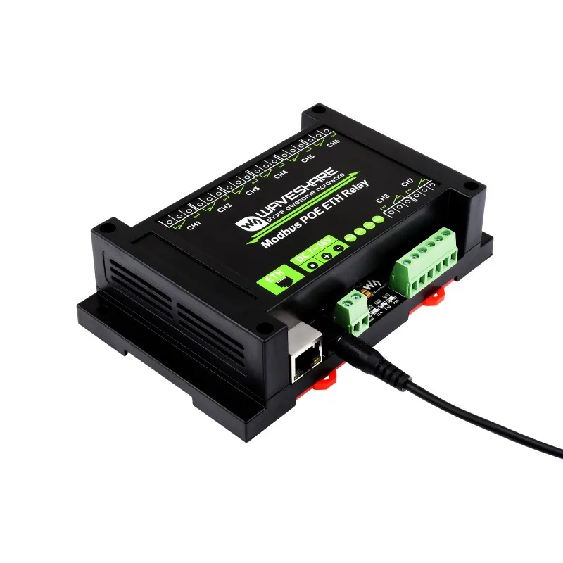 Module de relais Ethernet POE Ethernet 8CH de qualité industrielle, Communication Ethernet Modbus RTU
