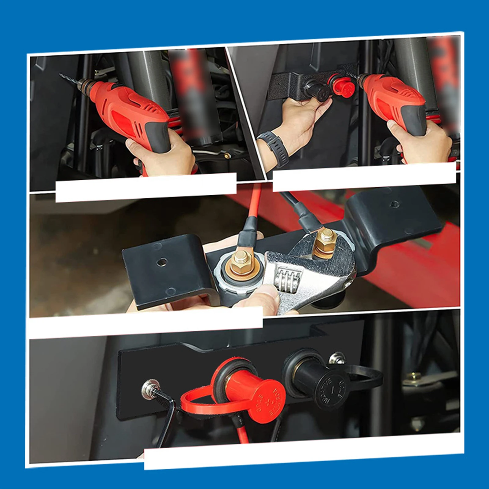 リモートバッテリー充電ツール 芝刈り機 高電圧ケーブル トラック バッテリーターミナル再配置キット バッテリージャンプポストスターター