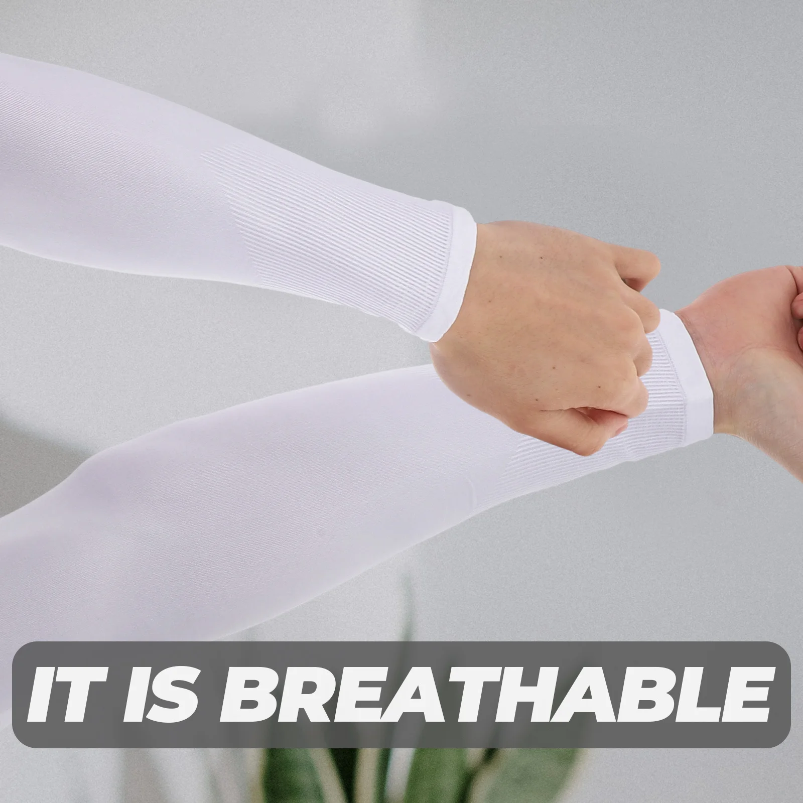 

1 Pair Summer Arm Sleeves Uv Protection Reusable Sweat Absorbing Breathable Easy Wear Sports Baseball Driving Gardening Cooling