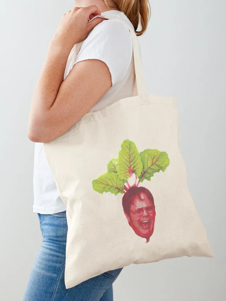 

dwight schrute screaming beet Tote Bag shopping bag logo Women bags Reusable bags shopper bags for women