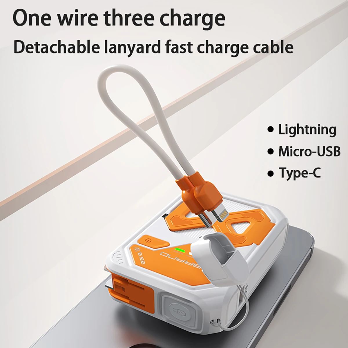 Banco de carga inalámbrico portátil magnético: 10000 mAh, carga rápida de 22,5 W, enchufe de CA plegable, cable USB-C, soporte incorporado, multi-d