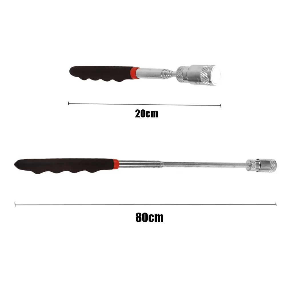 1pc Telescopic Magnetic Pick Up Tool With LED Light Extendable Nuts Bolts Picking Tool For Picking Up Iron-based Items