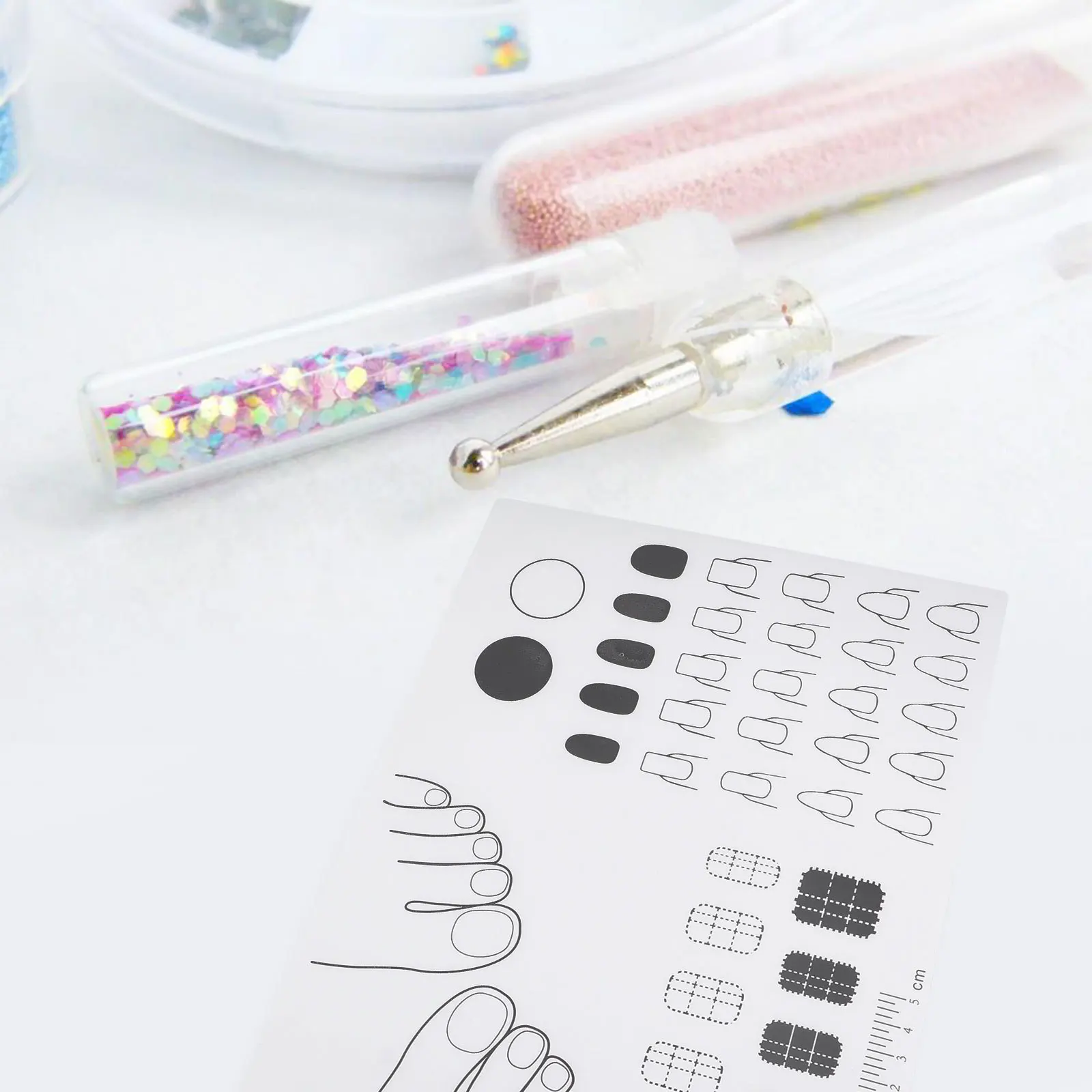 

Acrylic Nail Mat Silicone Training Sheet DIY Application Practice Acrylic Manicure Art Mat Nail Tech Learning Tool