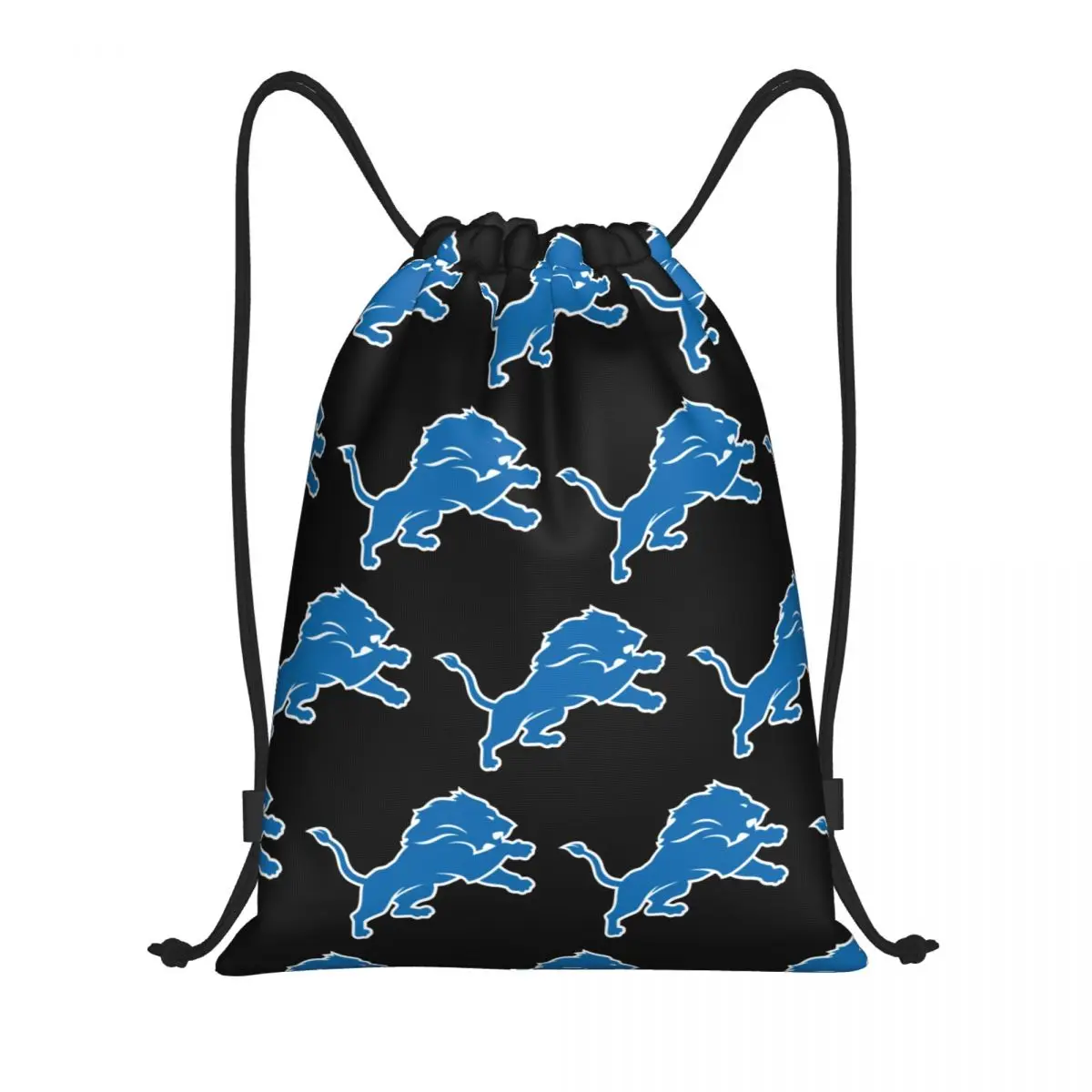 

Retro Detroit Lions Grit Portable Drawstring Backpack Storage Bags Outdoor Sports Traveling Gym Yoga