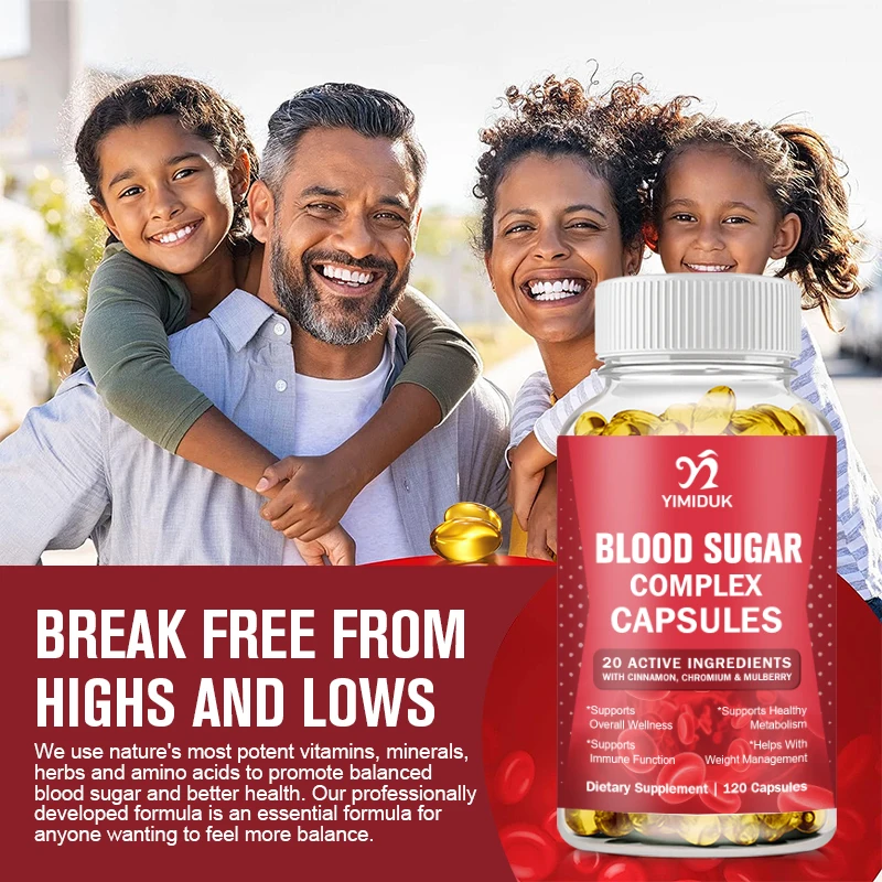 Blood Sugar Complex Capsule Supplement Powerful Antioxidant Protection and Support Immune Functions