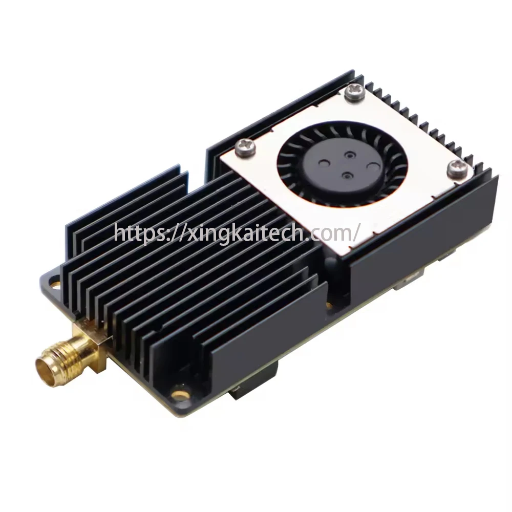 Modulo di trasmissione video di simulazione Spot VTX 5.8G 80CH 10W Drone FPV a lungo raggio per fotografia aerea ad alta potenza con microfono incorporato