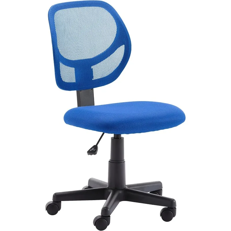 Office Computer Task Desk Chair, Low-Back, Pneumatic Seat, Breathable Mesh, Adjustable, 21.25