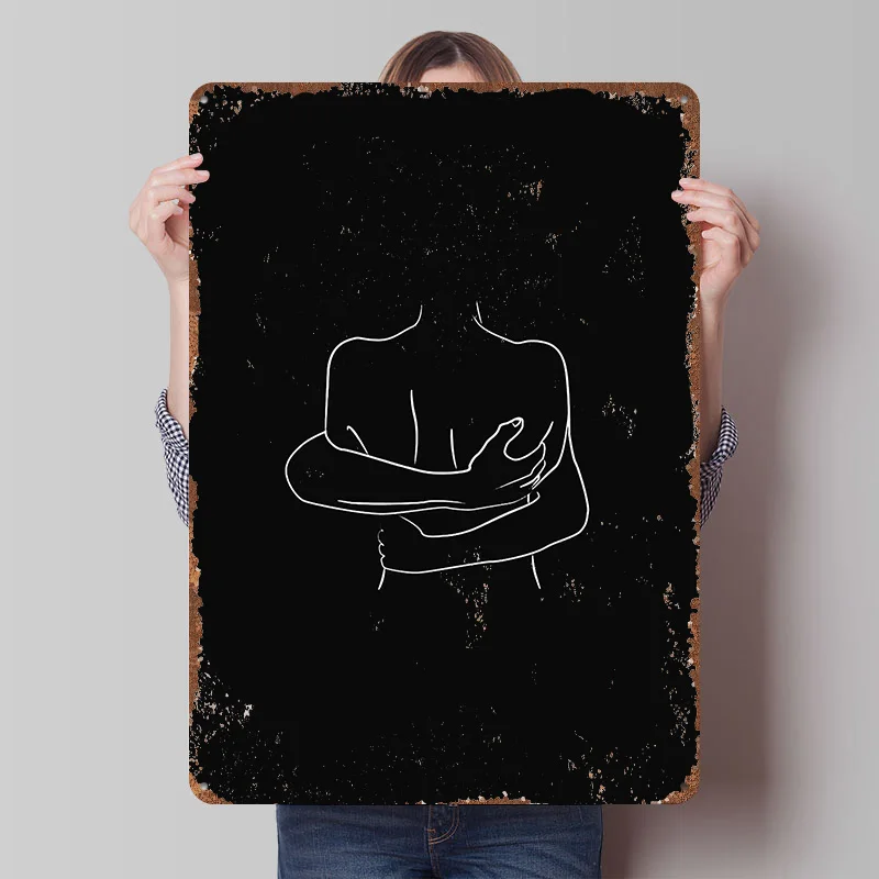 Sexy Blechposter, personalisierte Wandkunst, Vintage-Metallschilder, Retro-Blechtafel für Gaming-Raumdekoration, gemütliche, individuelle Schilder für Ihr Zuhause