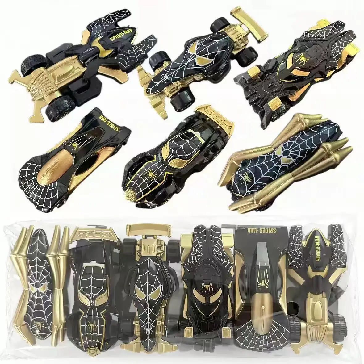 

Hero Spider-Man Alloy Sports Car Chariot Racing Toy Alloy Model Batman Chariot Set Alloy Car