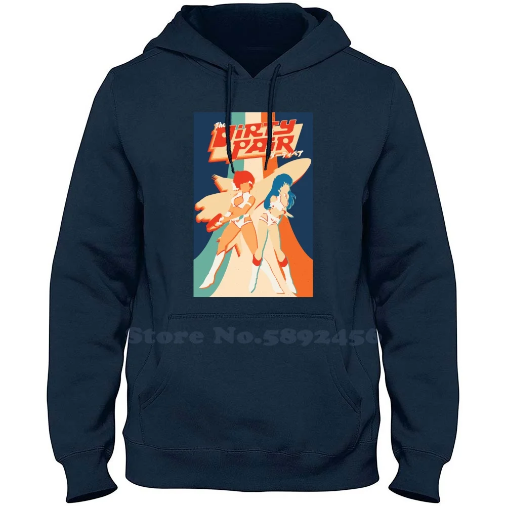 Dirty Pair 70S Poster Long Sleeve Sweatshirt Casual 100% cotton Hoodie