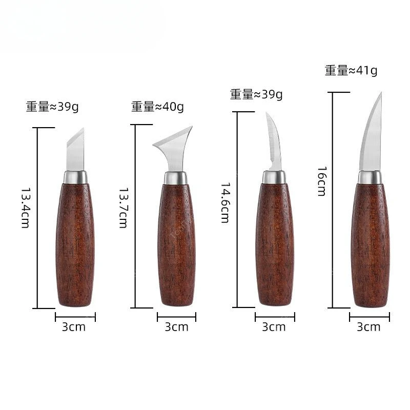 Walnut Hand Carving Set Knife Cutting Wood Knife Pumpkin Digging Spoon Carving Tool Woodworking Professional Carving