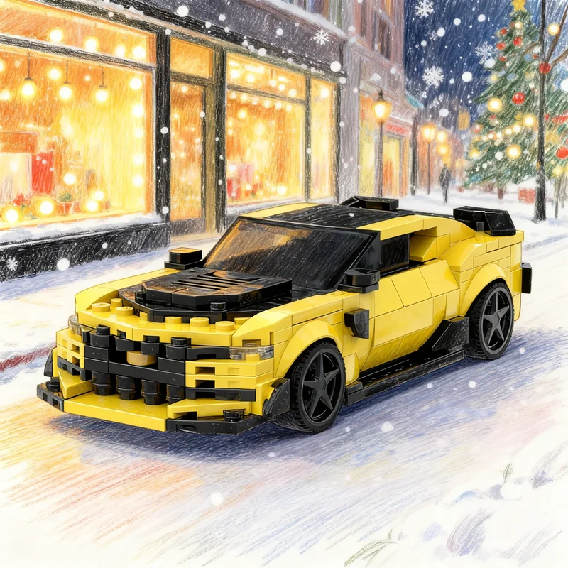 351pcs MOC Bumblebee Classic Vehicle Camaro Racing Series Model Building Blocks Hero SciFi Pirate Voyage Fortress Fan Toy Gift