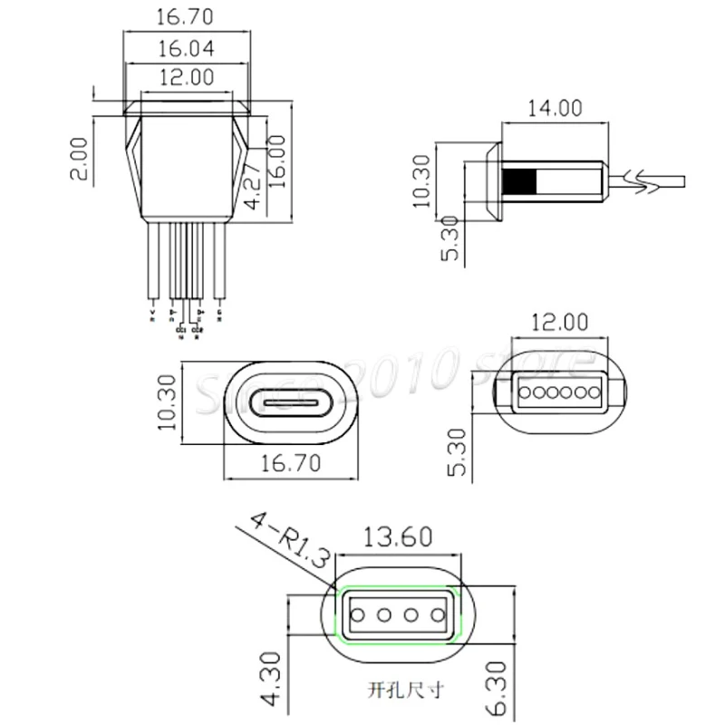 Cltgxdd 1 Stück Photovoltaik-Steckverbinder für Solarmodule, Photovoltaik-Verbindungsleitung, wasserdichter Adapter, PC-Material, 30 A/45 A – Detail 12