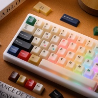 XVX Retro Mixed Lights Jade Keycap Cherry Profile Gaming Key Cap for Mechanical Keyboard Glossy Keycaps 135 Keys