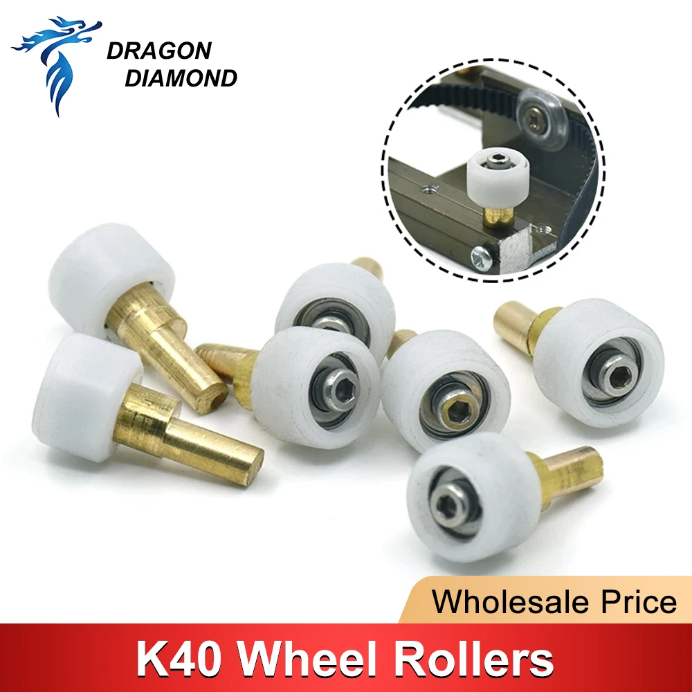 4/8PCS DIY CO2 Laser Rubber Mini Stamp Engraving Machine K40 Part Head Mount Carriage Wheel Rollers Engraver Roller