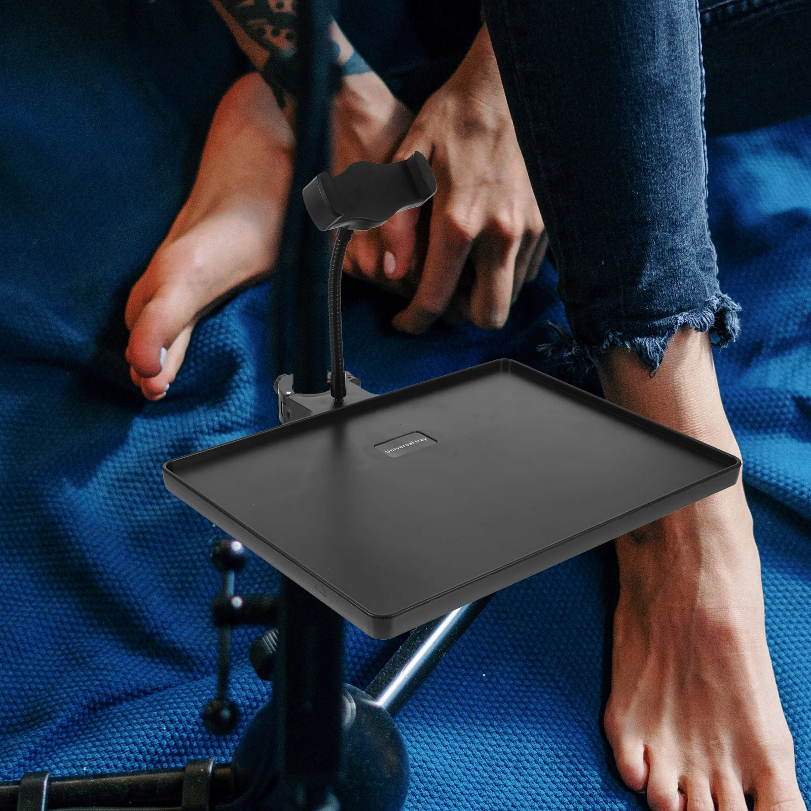 1Set Phone Live Broadcast Tray Universal Adjustable Clamp-on Rack for Microphone Stand Multifunctional Storage Holder Audio