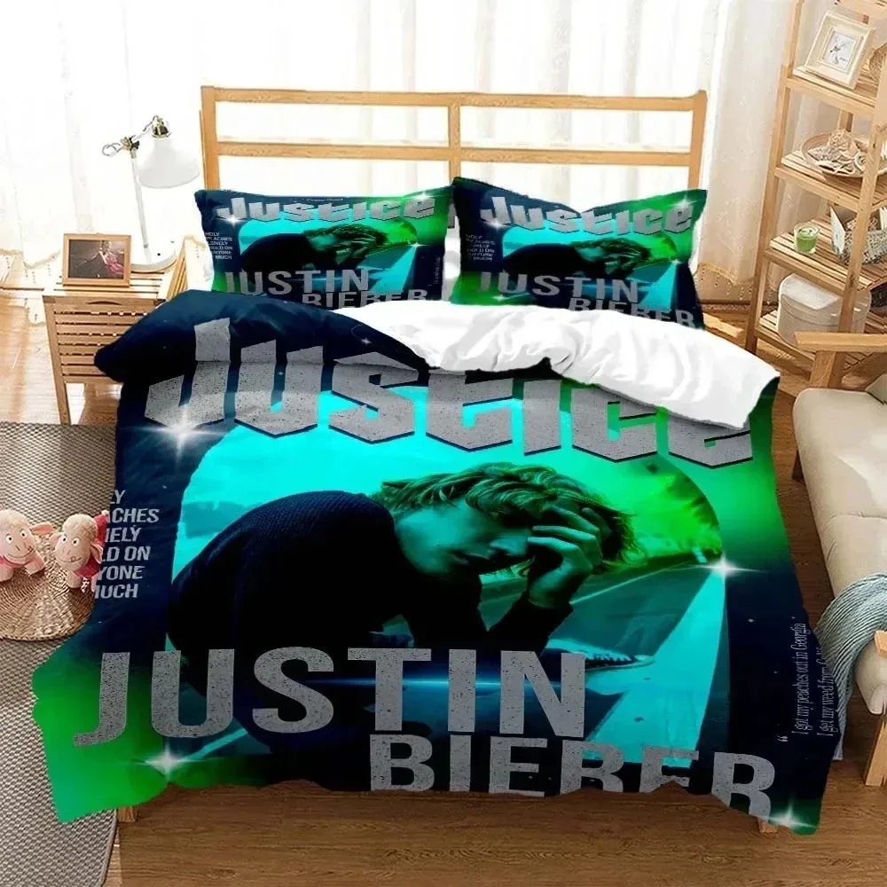 

3D Print Singer Justin Bieber Fashion Bedding Set Bedroom Soft Modern Bedspreads Comefortable Duvet Cover Quilt Cover Pillowcase