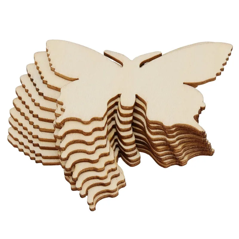 Bricolage en bois mignon papillon peint artisanat pour enfants, couleur journal rideau de porte créatif simple pendentif décoration