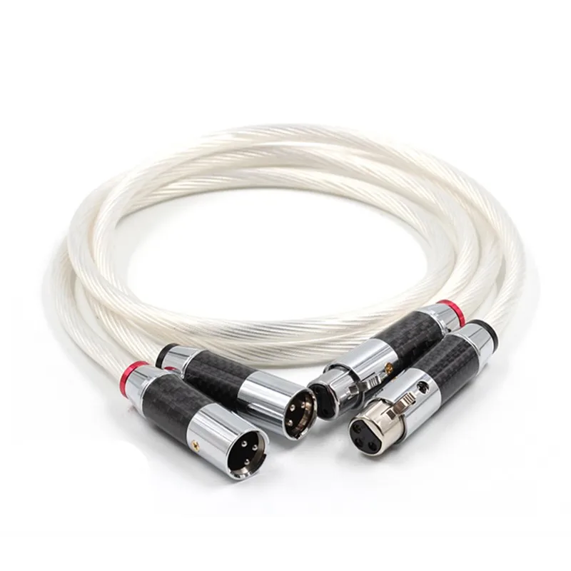 

Preffair 7N OCC Copper Silver Plated Hifi Audio XLR Balance Cable With Carbon Fibert XLR Plug Connector