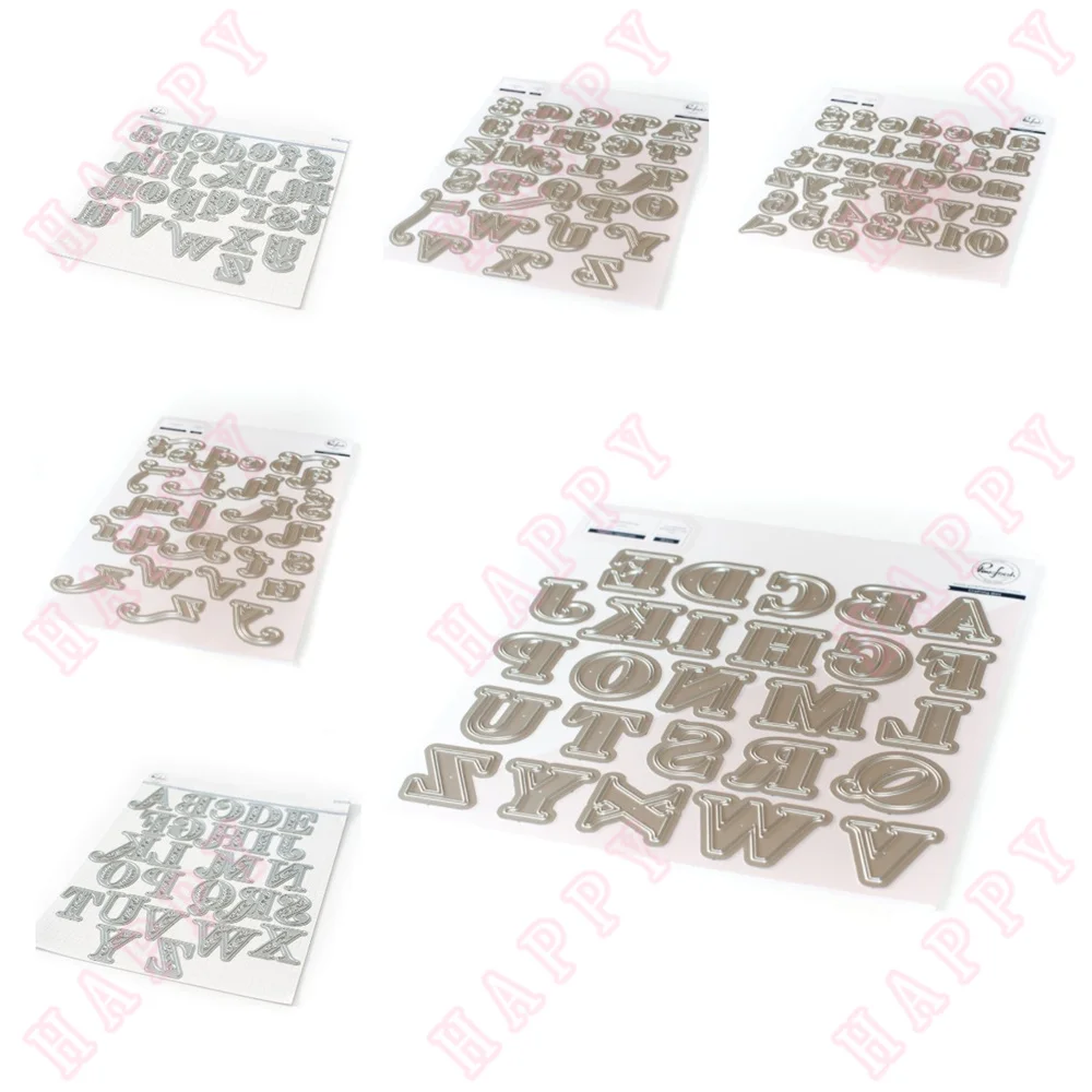 2022 New Arrival Letter Upper Lower Case Metal Cutting Die Seal Diy Scrapbook Diary Paper Gift Decoration Embossing Card Molds