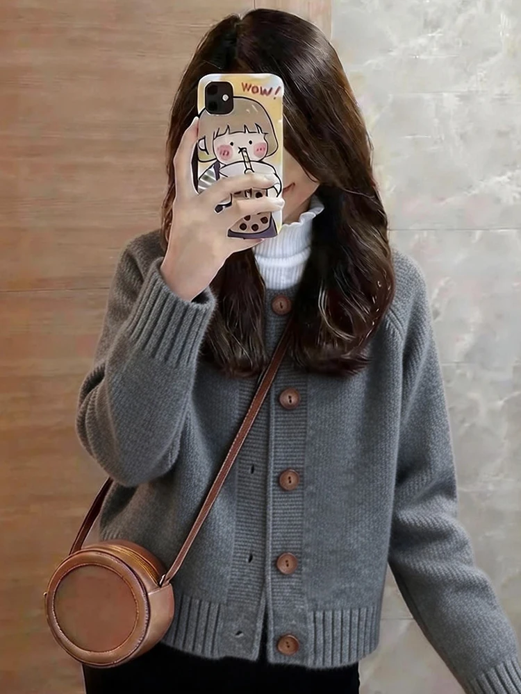 

Chic ort Knitted Sweater round Ne Design Casual Sle Women's Faion Spring Autumn Top Casual Straight Fit Soft Fabric