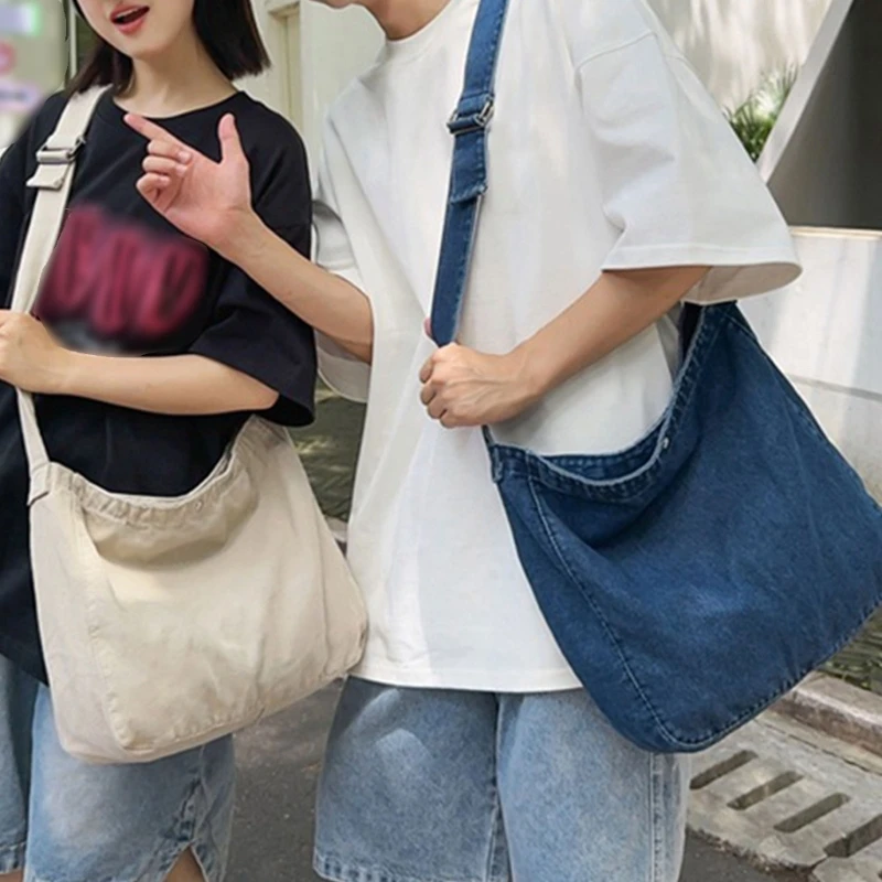 Women Bag Large Capacity Shoulder Bag Shopping Bag Solid Color Crossbody Bag