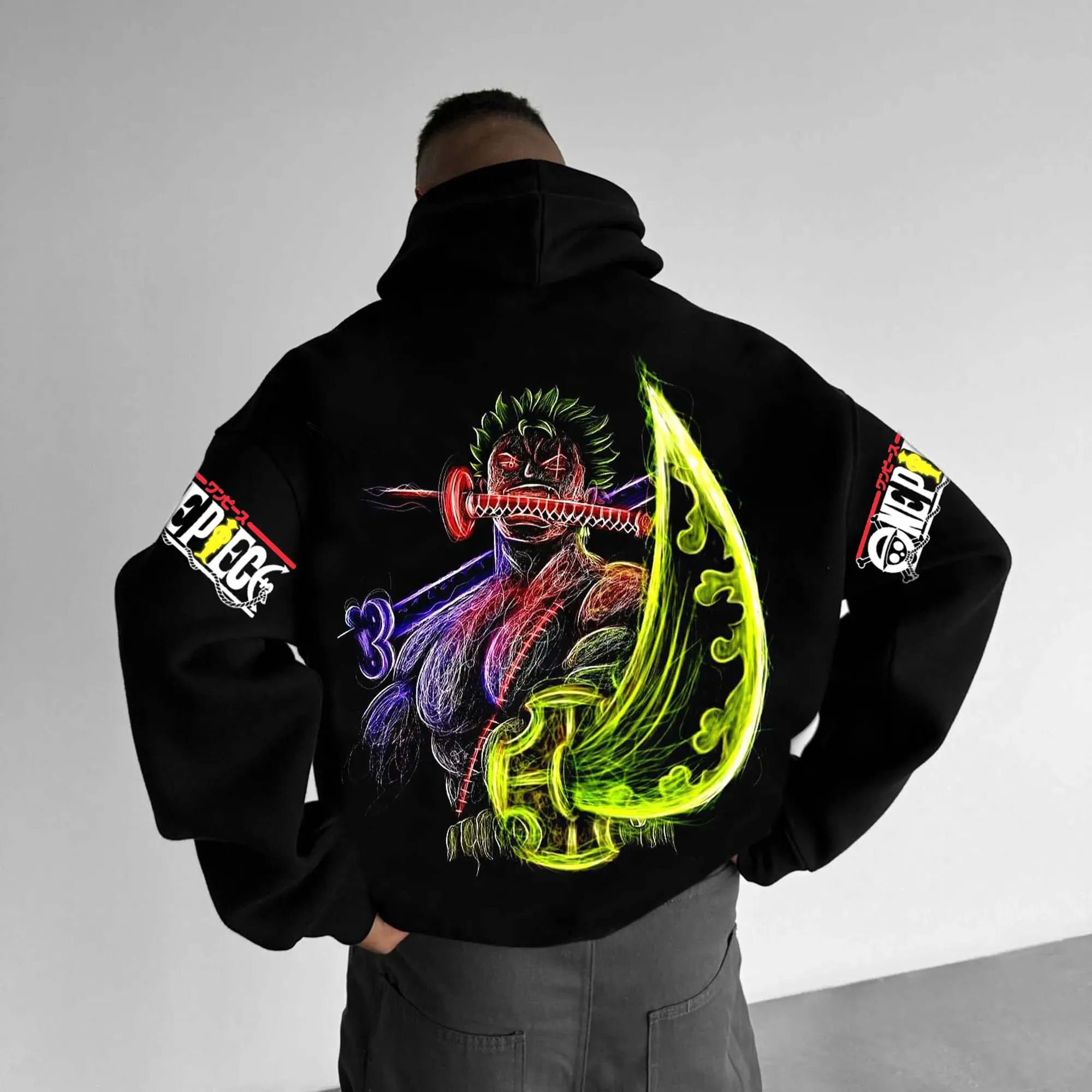 

ONE PIECE Three Thousand Worlds Sauron с принтом осенне-зимнего мужского и женского теплого свитера, специальное предложение, однотонная толстовка с капюшоном