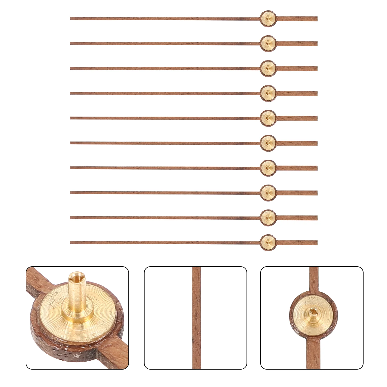 

10 Pcs Wooden Second Hand Clock Hands Repair Tools Accessories Cross Stitch Parts Needles