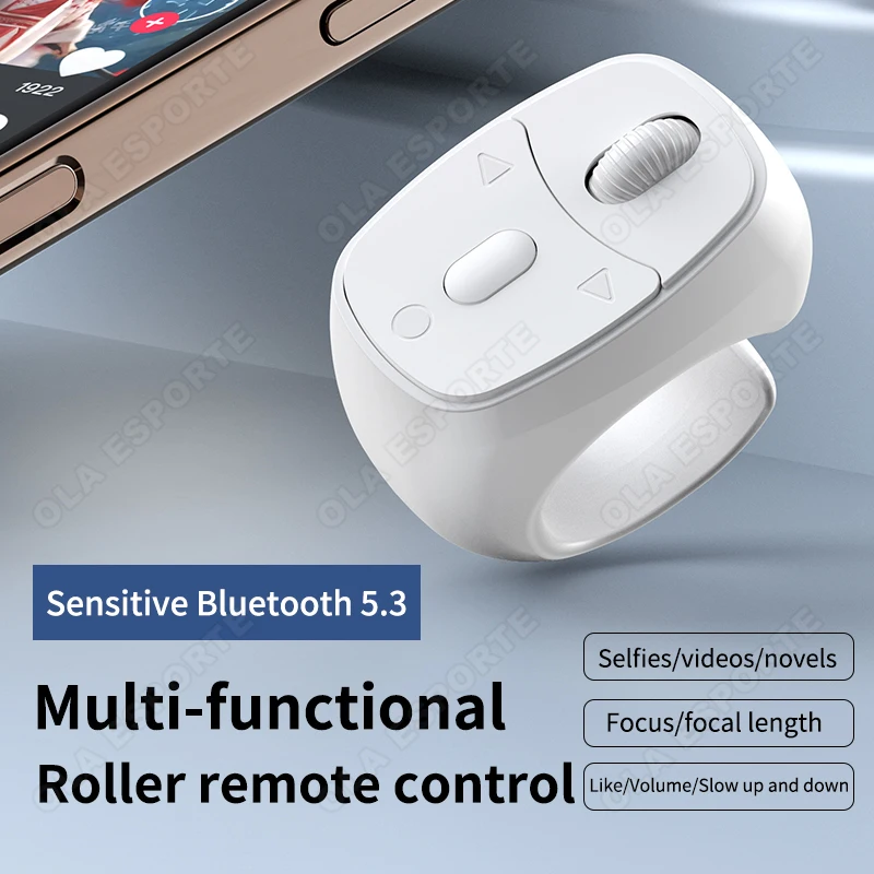 Roller Fingertip Ring for Remote Control & Selfie