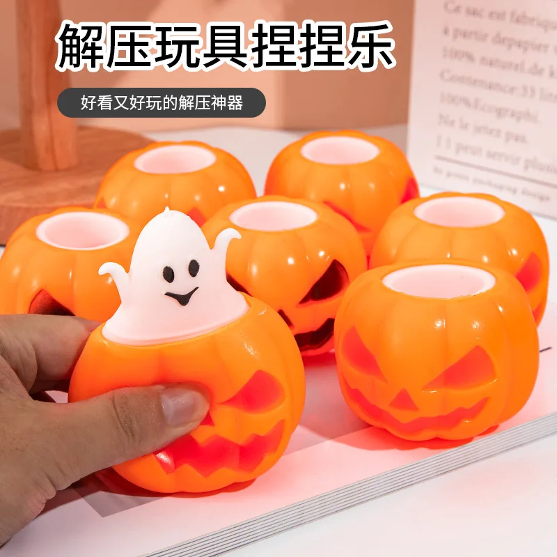 

Halloween Squishy Toy Set, Funny Pumpkin & Ghost Stress Relief Fidget Sensory Toys for Kids Adults