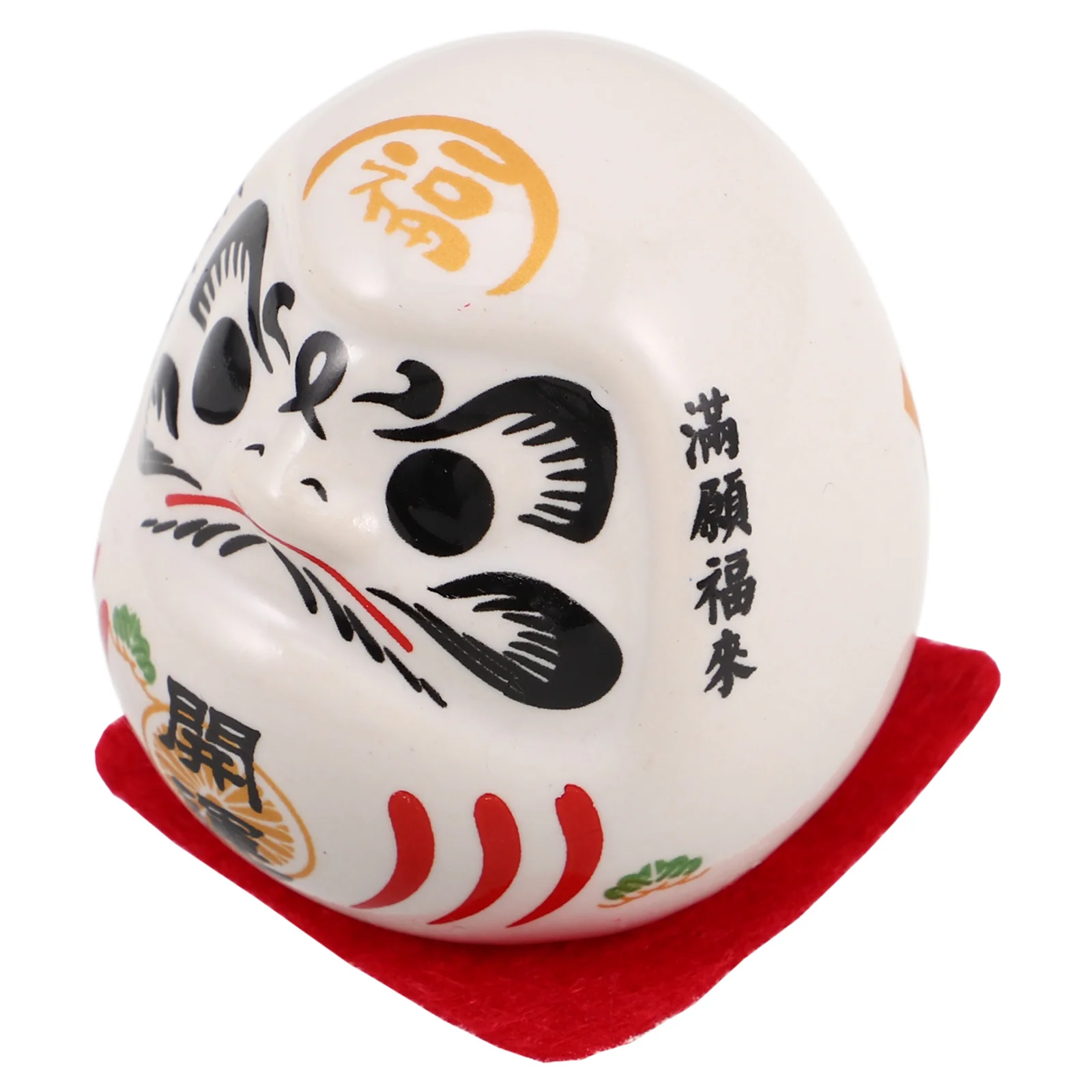 

Ceramic Japanese Dharma Eggs Statues Feng Shui Mini Zen Ornament Good Luck Wealth Car Dashboard Table Decor Art