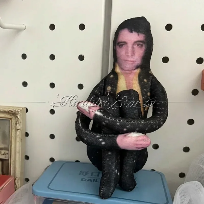Hallowmas Singer Elvis Cosplay Prop Presley Doll Funny Stuffed Figure Dolls Room Decoration Abstract Joint Prop Gift Adult Props