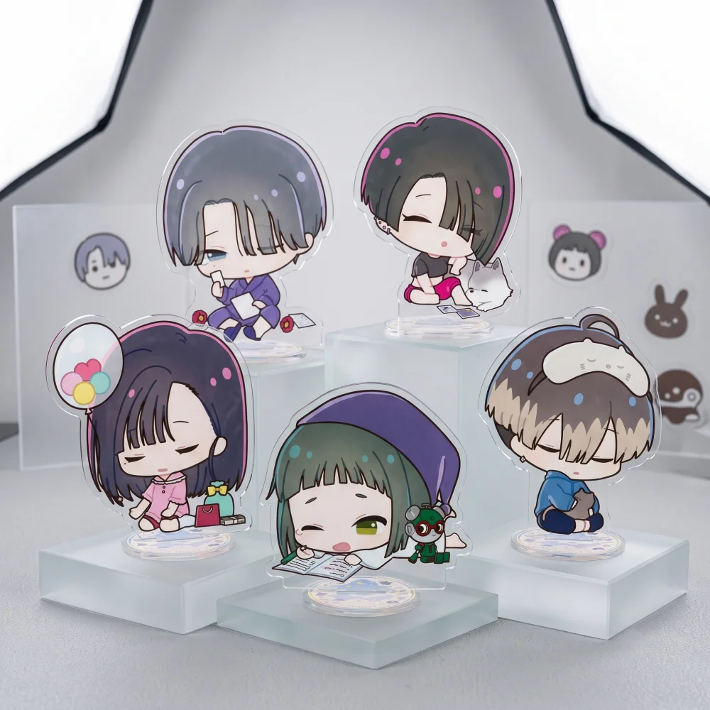Anime MILGRAM  Acrylic 10CM Stand Keychain Es Haruka Yuno Mikoto Bunny Chibi Ver. Desktop Decor Collectible Gift for Fans