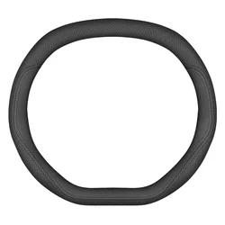 Car Steering Wheel Cover Leather 34cm for Peugeot Upper and Lower Flat 508L 2008 5008 4008