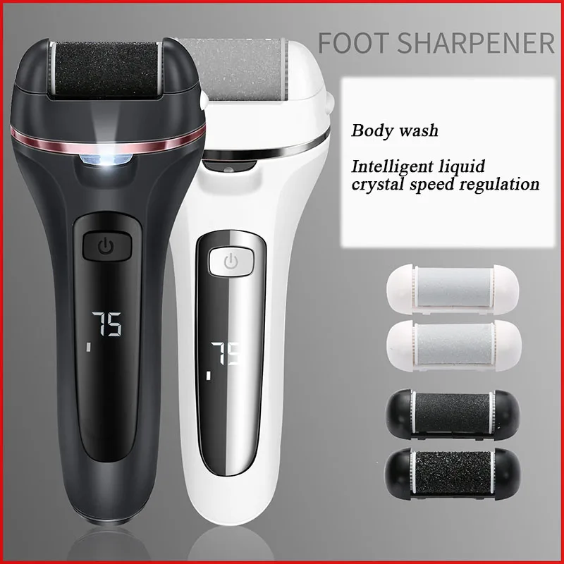 Moedor de pés elétrico profissional Lavagem completa do corpo Ferramenta de pedicure de carregamento automático Pele morta rachada dura