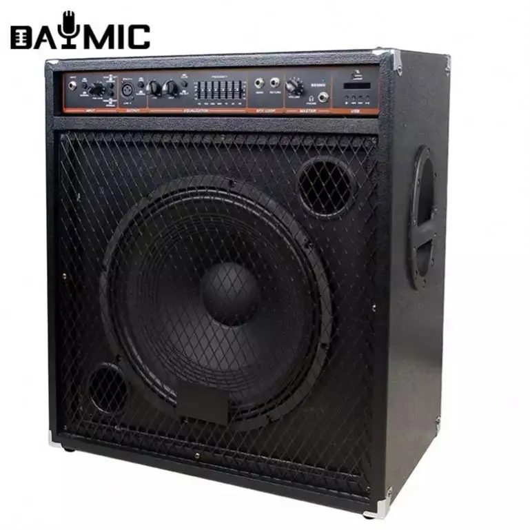 AOSHEN Professional 250W/4Ohm  18 Inch Keyboard Multifunctional Guitar Amplifier Bass Box Speaker For Outdoor DJ Show