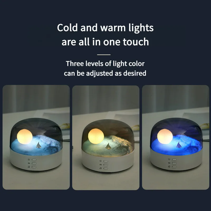 Creative Crescent Moon Atmosphere Lamp Home Desktop Decor Mood Night Light Bluetooth Speaker Night Light Perfect Birthday Gift
