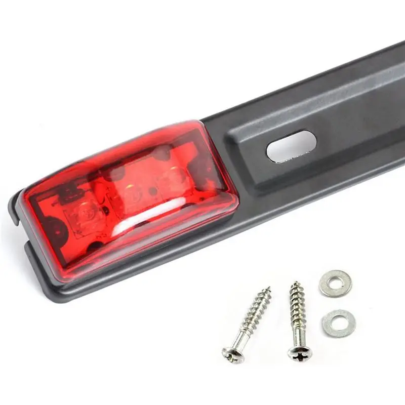 2X Trailer Tail Light Bar, 14.2 Inch Red Clearance Identification ID Marker Light With Bracket For Pickup Truck RV