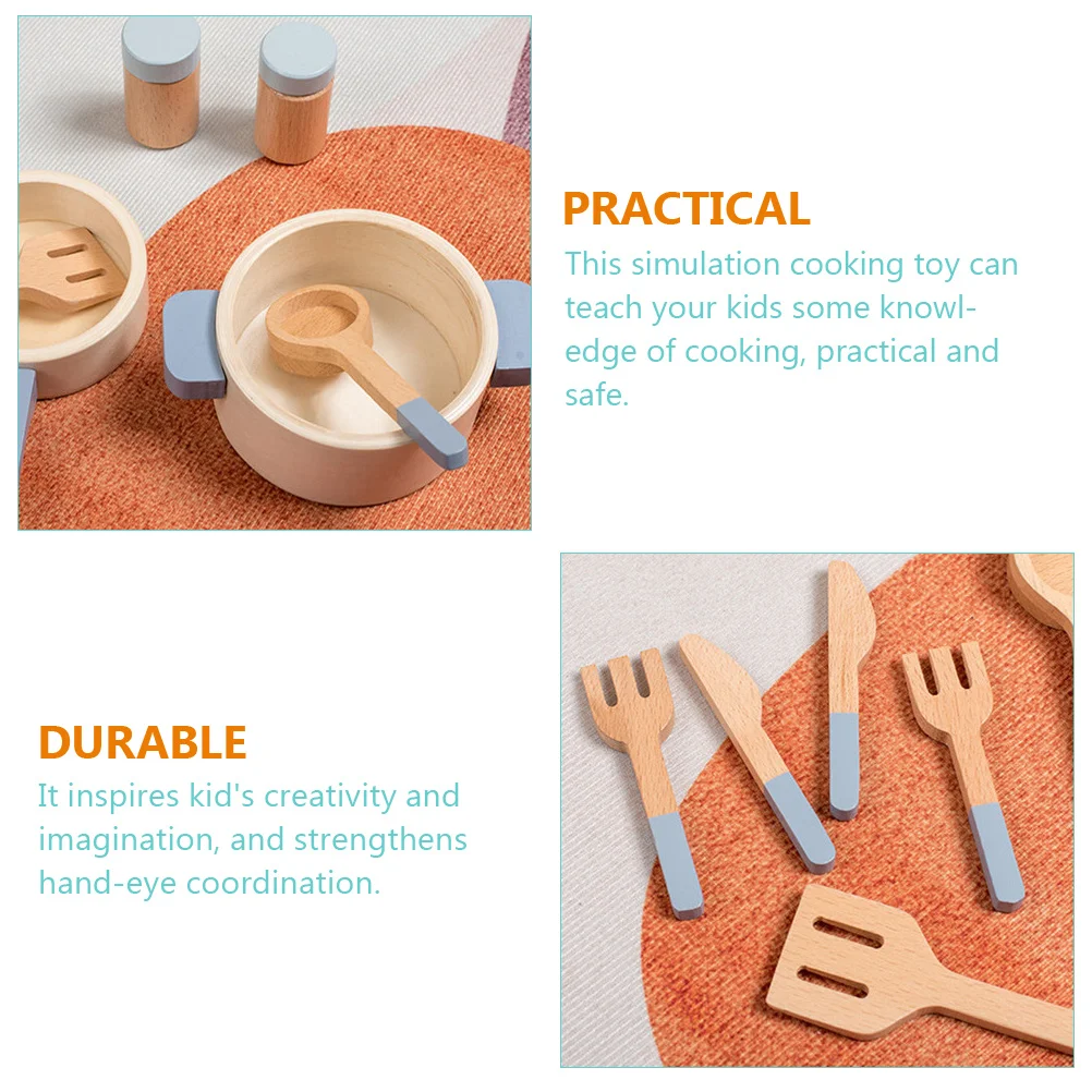 

Dishware Set Kitchen Toy Kids Utensils Playset Pretend Toys Portable Baby