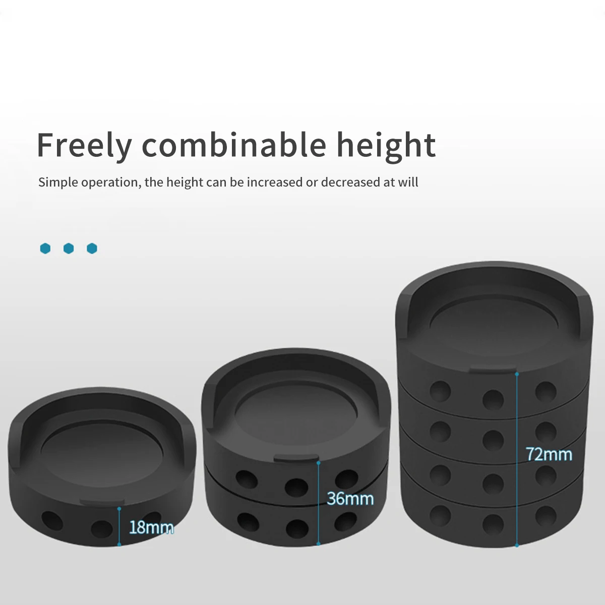 4/8Pcs Anti Vibration Pads Rubber Stabilizer Mat Washer and Dryer Shock and Noise Cancelling Mat Multi-purpose Furniture Leg Pad image 3